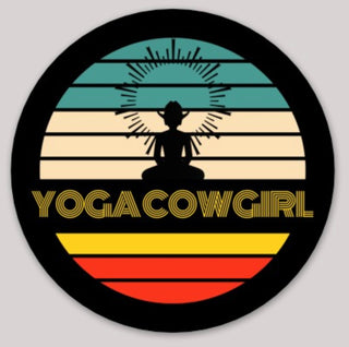 80’s Retro Yoga Cowgirl Sticker
